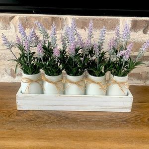 Farmhouse Style Lavender Centerpiece